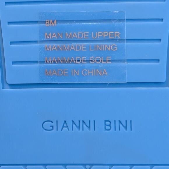 Gianni Bini Slides Blue Jelly Pool Beach Vacation Travel Pop of Color - Size 8 - Picture 4 of 5